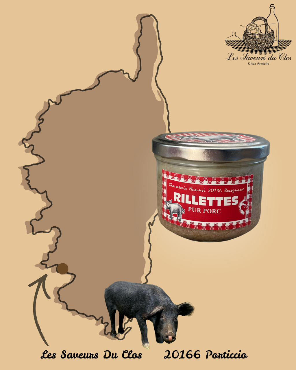 Rillettes au Porc Noir 180g Mannei