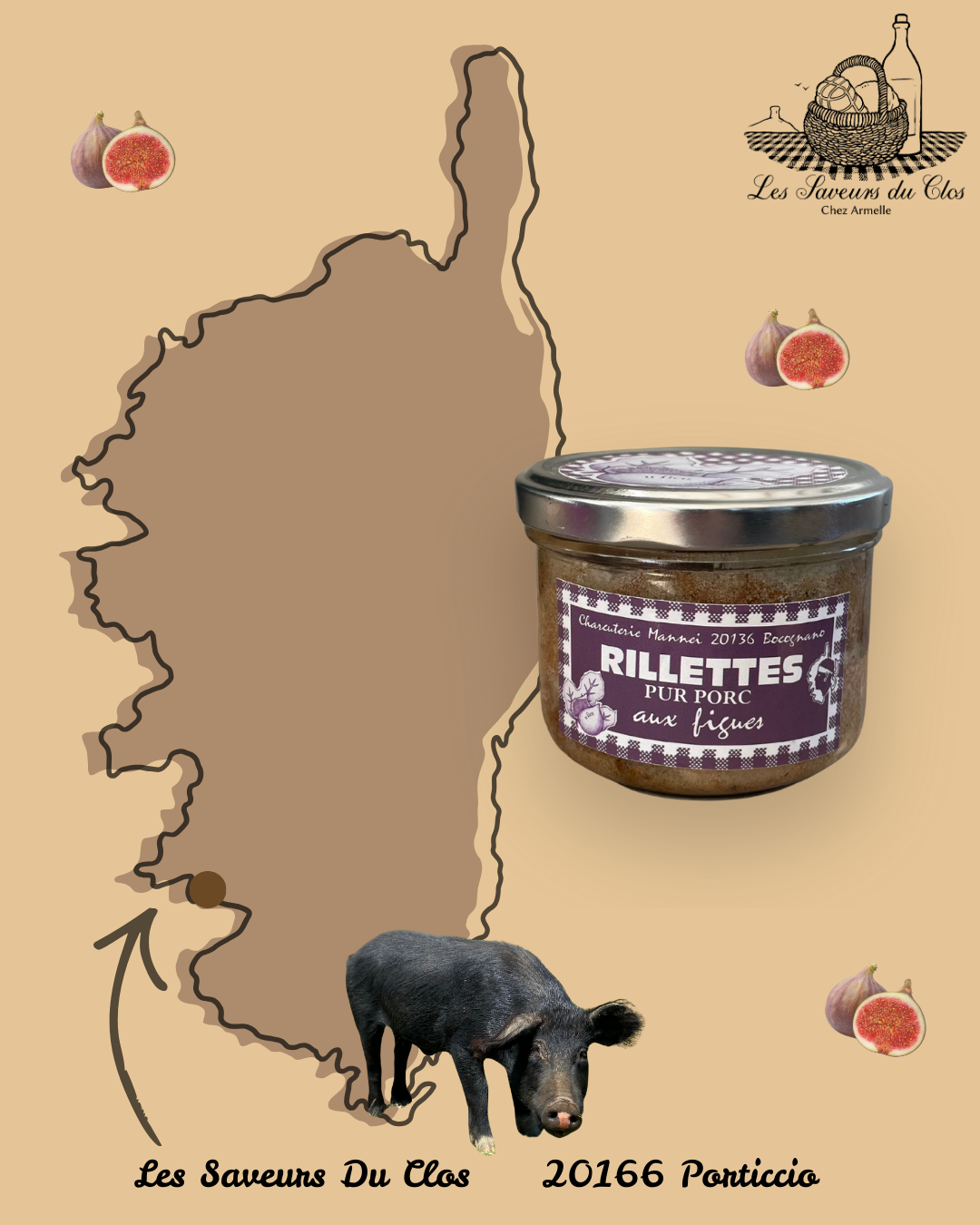 Rillettes au Porc Noir 180g Mannei