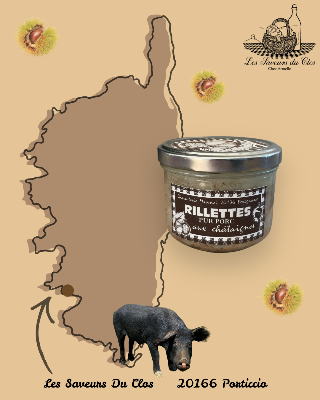 Rillettes au Porc Noir 180g Mannei