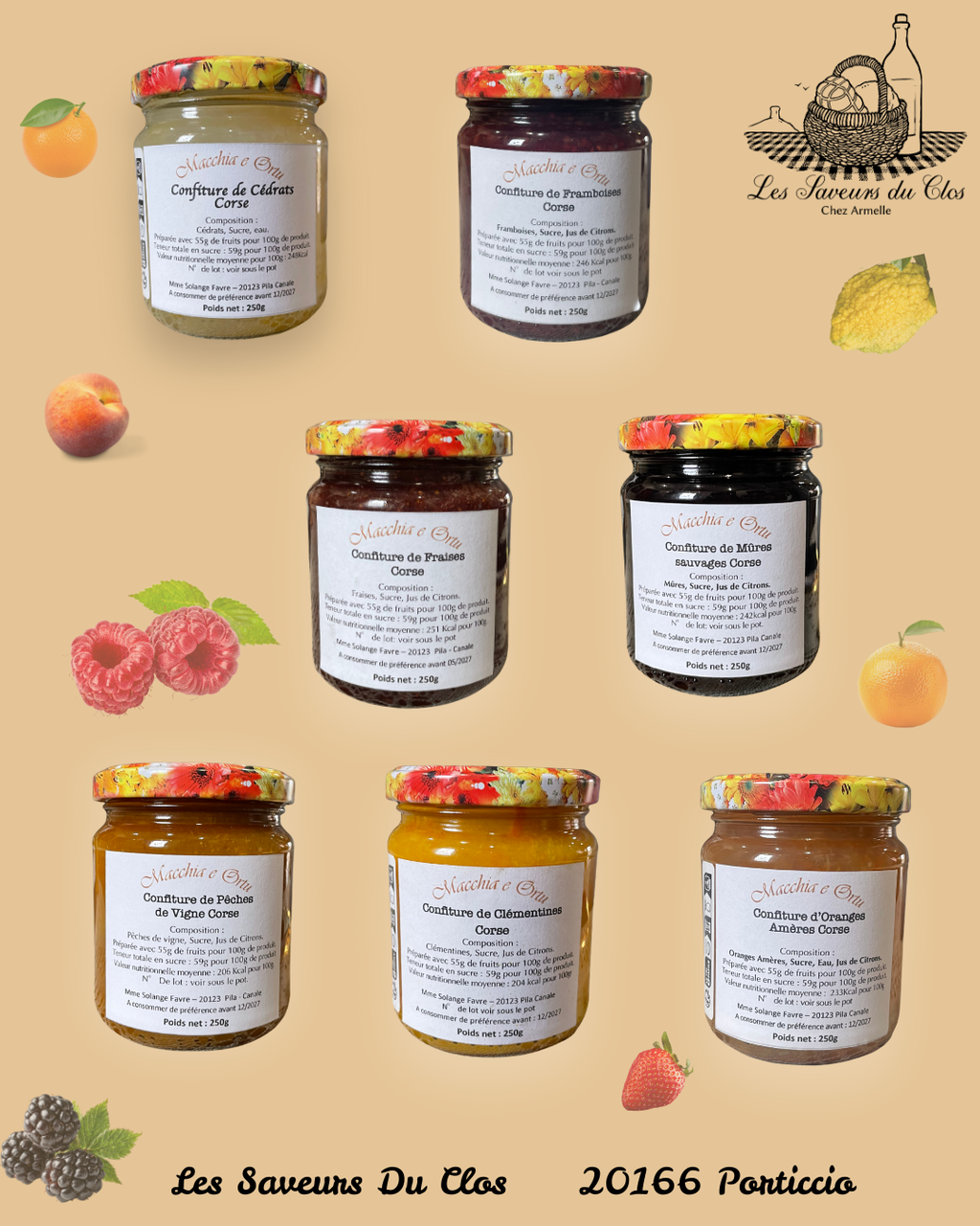 Confiture 250g Macchia e Ortu