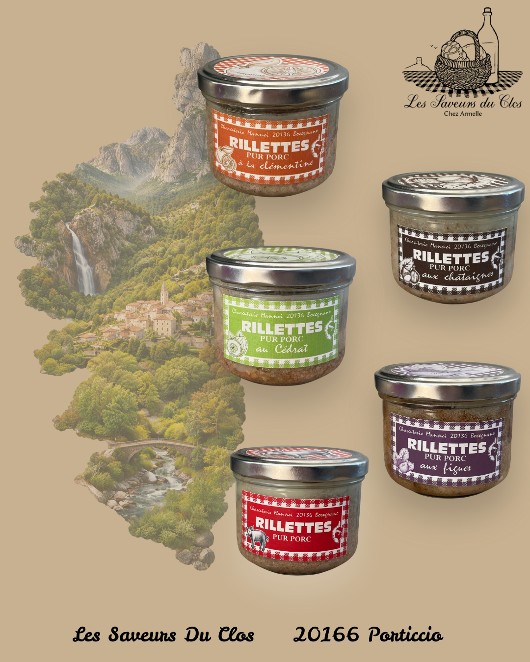 Rillettes au Porc Noir 180g Mannei